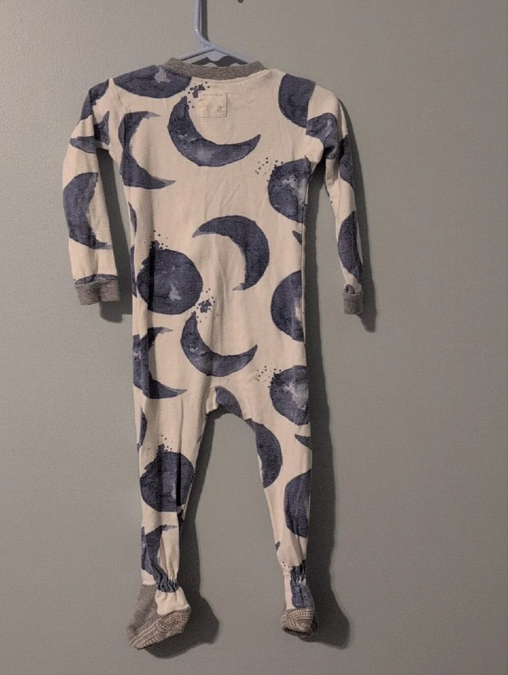 Baby Girls 3-Pack Floral & Moon Zip Pajama Sleepers - Purple, Peach, Blue